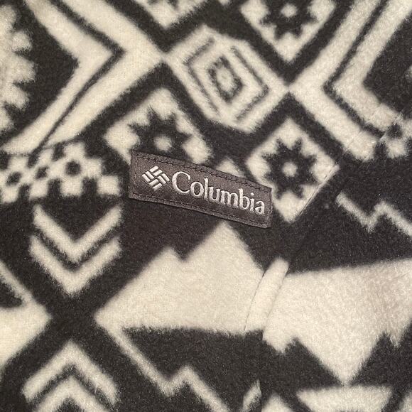 Columbia Women’s M Mount Cannon Printed Fleece Jacket | Black White Aztec NWT - Picture 7 of 9
